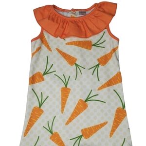 {Penelope Plumm} Carrot One Piece Ruffle Romper- Size 18 Mths